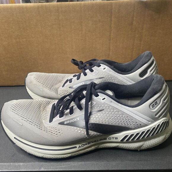 Brooks Adrenaline GTS 22 Shoes Mens Size 11 Gray Black Running Cushion Support - Picture 1 of 8